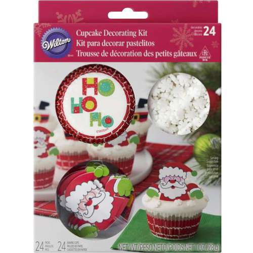 Santa Themed Cupcake Decorating Kit - Click Image to Close